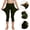 Army Green, variant on Girls' High Waisted Capri Leggings with Pockets, 4-Way Stretch Yoga Pants for Running Dance Gym, Soft Athletic Workout Trousers for Girls