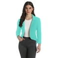 thumbnail image 3 of Hybrid & Company Womens Casual Work High Low Blazer Jacket JK45590 1073T Mint Large, 3 of 7