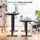thumbnail image 5 of CHENZM Electric Standing Desk with LED Lights,48 x 24 Inch Height Office Desk with 3 Memory Preset, Adjustable Computer Desk with Storage Side Pocket and Cable Management,Black, 5 of 9