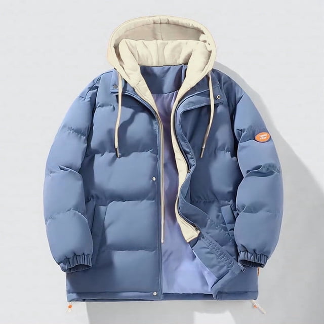 Parkas de manga larga de moda para mujer, chaqueta con capucha y cordón de color liso con cremallera y manga larga, abrigo de invierno, blusa de poliéster para mujer