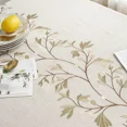 thumbnail image 7 of Embroidery Tablecloths Dust Proof Table Cover, Embroidery flower  Tassels Pattern Table Cloths,For Dinning Party Wedding Decor (Coffee willow leaf,110X170cm), 7 of 7