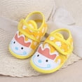 thumbnail image 2 of ZACPNCV Baby First Walking Shoes Boys Girls Infant Sneakers Crib Shoes Breathable Lightweight Slip On Shoes Yellow 0-3 Months, 2 of 4
