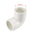 thumbnail image 3 of Unique Bargains 25mm Slip 90 Degree PVC Pipe Fitting Elbow Coupling Connector 5 Pcs, 3 of 4