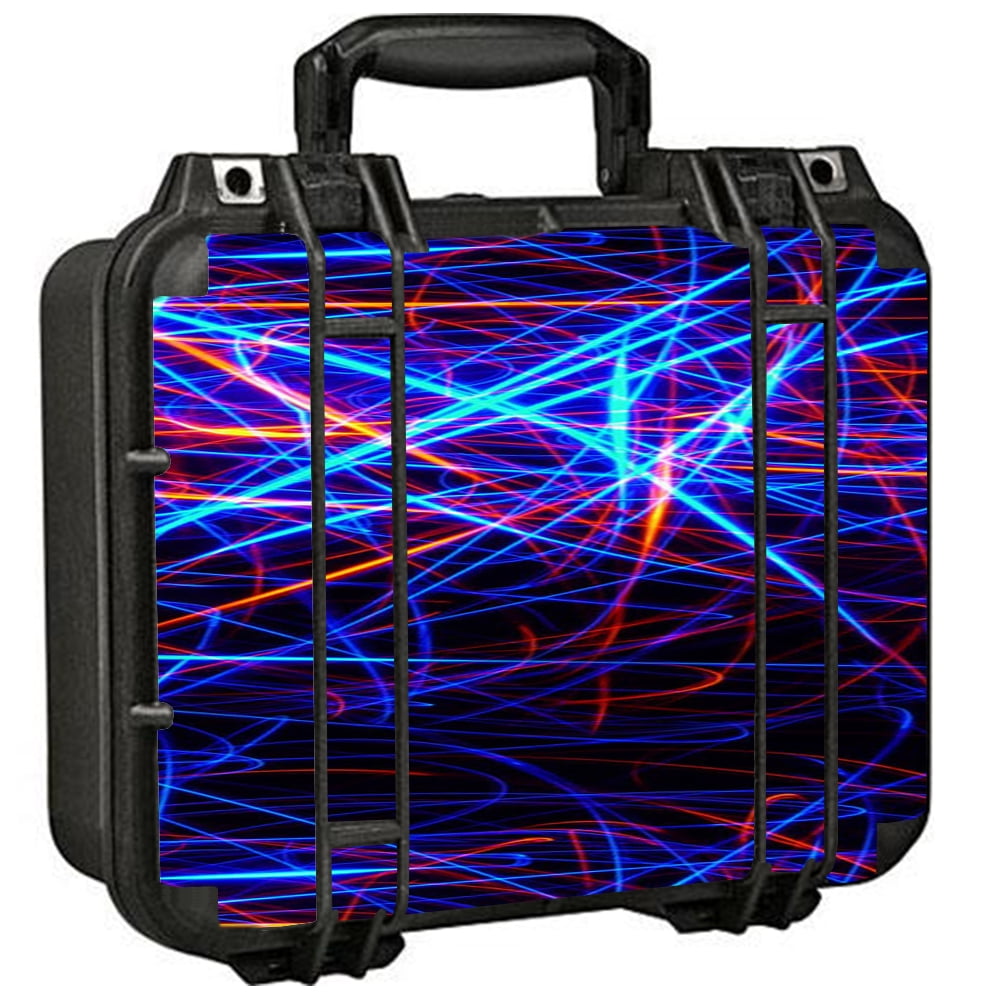 Skin Decal For Pelican 1400 Case / Lasers Neon Laser Beams