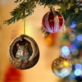 thumbnail image 5 of 4 Pcs Rabbit Christmas Ornament Christmas Tree Animal Pattern 2D Acrylic Ornament Squirrels Raccoons Pendant Animal Decoration Christmas Decor Keepsake, 5 of 8