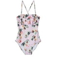 thumbnail image 1 of PilyQ Girls Rose Fleur Ruffle One Piece RFL-607P Floral / 14, 1 of 1