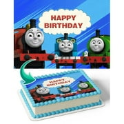 Thomas Train Friends Birthday Edible Image Cake Topper For Half Sheet Cake By TNCT