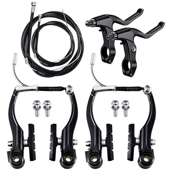 Complete Bicycle Mountain Bike Set,V Brake   Outer Cables   Lever   Front&Rear Bike Brake Accessories