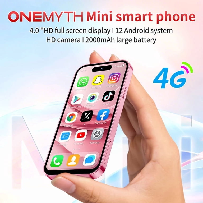 ONEMYTH M17 Pro Android 12.0 Mini Phone 4.0'' Screen Quad Core