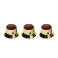 thumbnail image 2 of 3 Pieces Exquisite Craftsmanship Bass Knobs Pointer for Bass Parts Gold and Red, 2 of 9