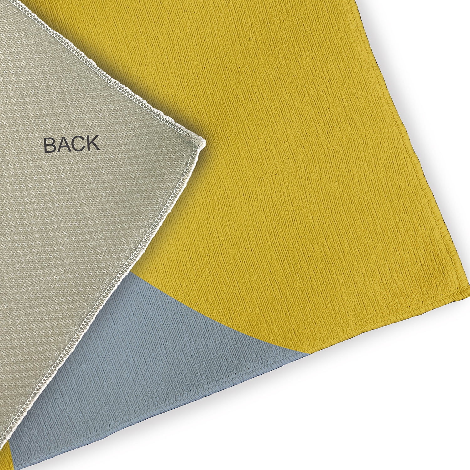 5' Round Simply Daisy Bold Flower Modern & Contemporary Chenille Area Rug, Mustard Yellow