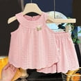 thumbnail image 2 of Child Girls 4-10T 2PC Summer Outfit Set Sweet Cotton Cami Top + Casual Shorts Gibobby,7-8 Years,Pink, 2 of 9