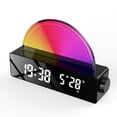 thumbnail image 1 of Colorful Alarm Clock Morning Wake Up Alarm Sunrise Simulator Bedroom Night Light Support 2 Wakeup, 1 of 8