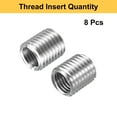 thumbnail image 3 of Uxcell 8pcs Thread Repair Inserts M20 x 2.5 Male to M16 x 2 Female Thread 22mm Long Stainless Steel Reducing Nuts Metric Self Tapping Sleeves, 3 of 7
