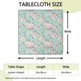 thumbnail image 2 of Pioneer Flower Floral Print Pattern Square Fitted Tablecloth with Elastic Edge,Square Table Cover,Washable Elastic Table Cover for Home Kitchen Party Decor 34"x34", 2 of 6