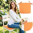 thumbnail image 2 of Square Seat Cushions 15.7X15.7", Soft Chair Pads With Ties For Indoor/Outdoor Use, Solid Color Comfort For Stools & Dining Chairs, 2 of 5