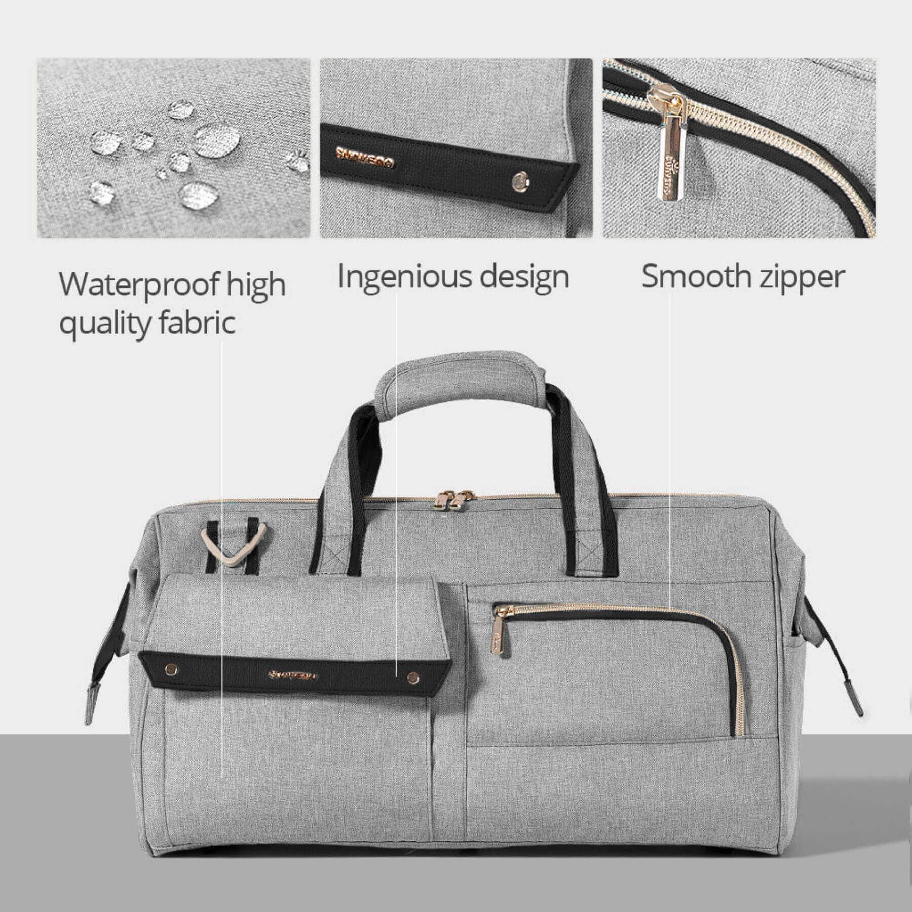 Sunveno 3 in 1 Diaper Travel Tote Bag