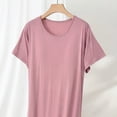 thumbnail image 4 of Naittoop Modal Nightgowns for Womens, Short Sleeve Sleep Dress, Soft Comfy Summer Cooling Night Shirts Sleepwear, 4 of 5