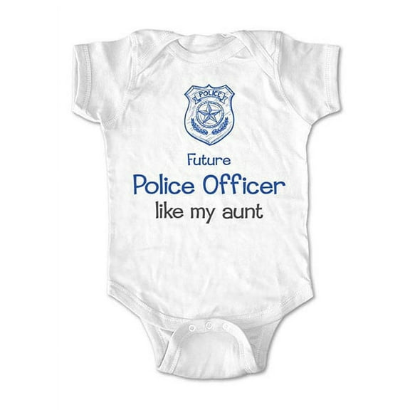 Future Police Officer like my aunt - wallsparks cute & funny Brand - baby one piece bodysuit - Great baby shower gift!