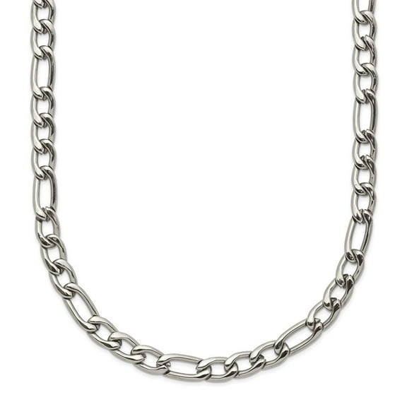Stainless Steel Polished 4mm 20in Figaro Chain