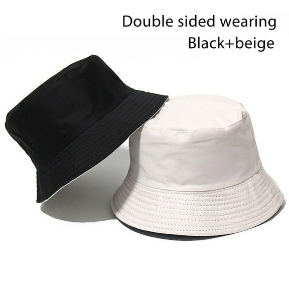 TODOZO Unisex Cotton Packable Bucket Hat Sun Hat Plain Colors for Men Women Sun Hat for Beach,Golf,Fishing - Fun Outdoor Vacation Boonie for Men and Women Double Wearing Fisherman Hat Male Korean Ver