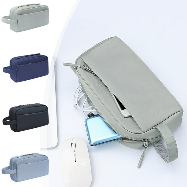 Bolsa organizadora de electrónica resistente al agua de gran capacidad con múltiples compartimentos para viajes y uso diario