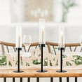 thumbnail image 5 of Eurhowing Taper Candle Holders with Hurricane Glass, 6-Pack Tall Brass Candlestick Holder for Wedding Christmas Table Centerpiece, Black, 5 of 8