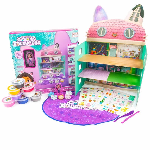 Kit de actividades Gabbys Doll House Clay Cats and Dollhouse