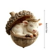 thumbnail image 2 of 2026 Highland Cow Acorn Ornaments, 2D Flat Acrylic Cartoon Cow Hanging Decor, 1 PCS Cute Animal Christmas Tree Ornaments for Holiday Home Party Decorations-C, 2 of 4