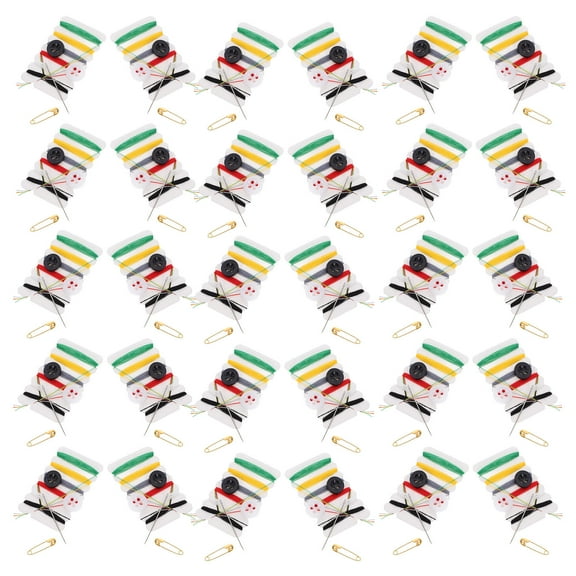 ROSENICE 100 Packs Disposable Sewing Kit Sewing Thread Portable Multifunctional Sewing Needle Thread Embroidery Cross Stitch Tools for Travel Hotel Supplies