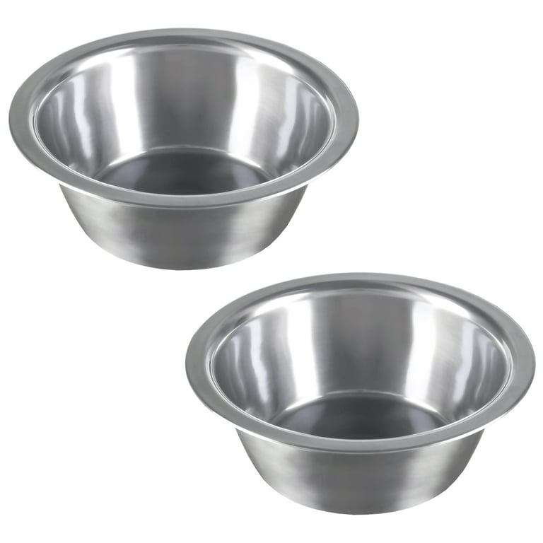Stainless Steel Metal Dog Bowl Set of 2