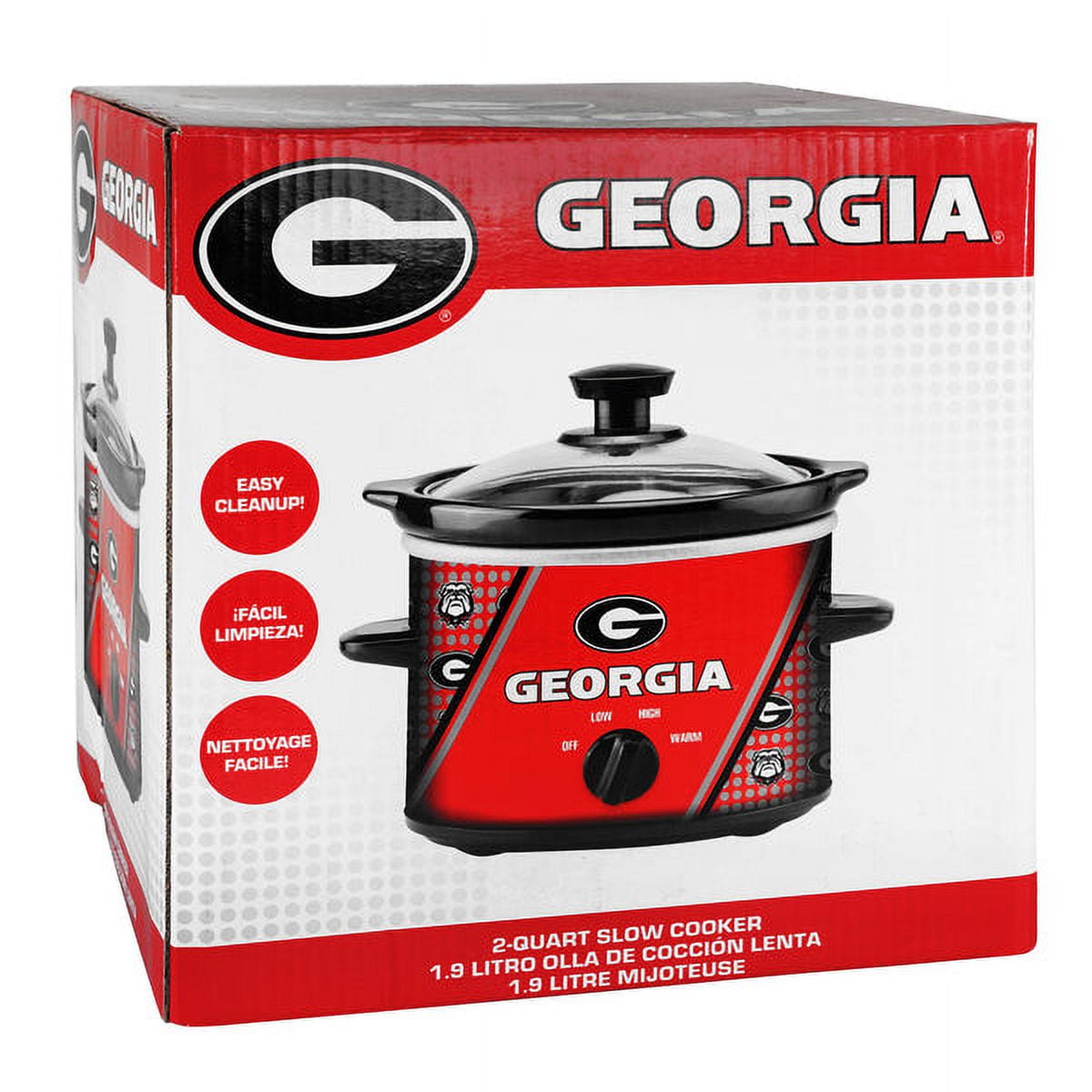 Uncanny Brands Georgia Bulldogs 2-Qt Slow Cooker