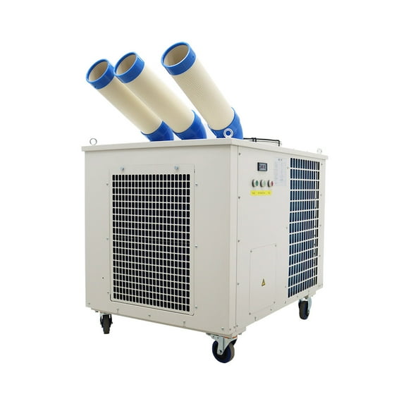 Industrial Air Conditioner Portable Mobile Spot Cooler 220V 3150W Commercial Indoor Outdoor Cooling Aircon Machine Treble Tubes 1550m³/h for Supermarket Factories
