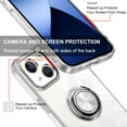 thumbnail image 2 of for iPhone 14 Case with Ring Kickstand Holder Clear Floral Soft TPU Shockproof Protective Phone Case Cover for iPhone 14 [Support Car Mount]-White, 2 of 6