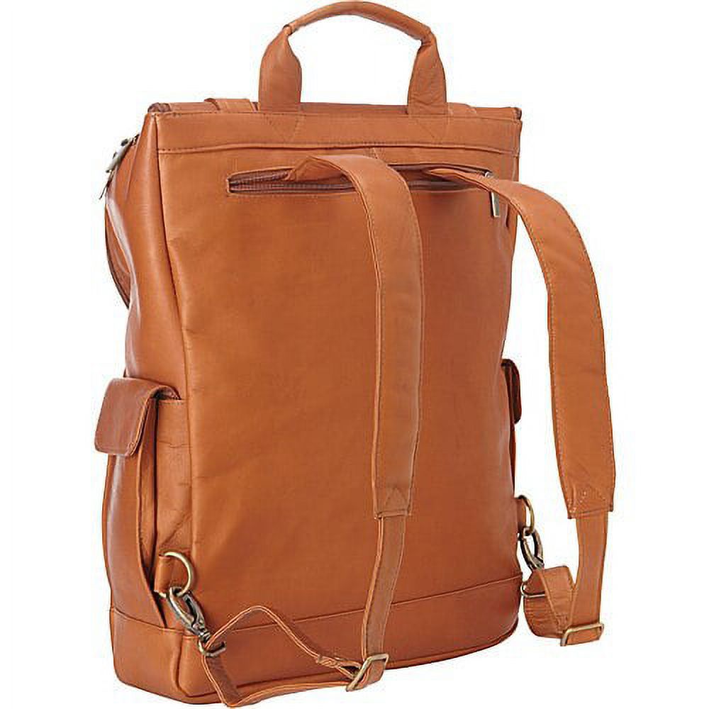 Le Donne Leather Classic Laptop Backpack LD-044 - image 5 of 6