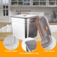 thumbnail image 4 of Paquete de 3 recipientes cuadrados grandes de acero inoxidable con tapas, caja de almacenamiento de alimentos con tapa de sellado (2500 ml), 4 of 4