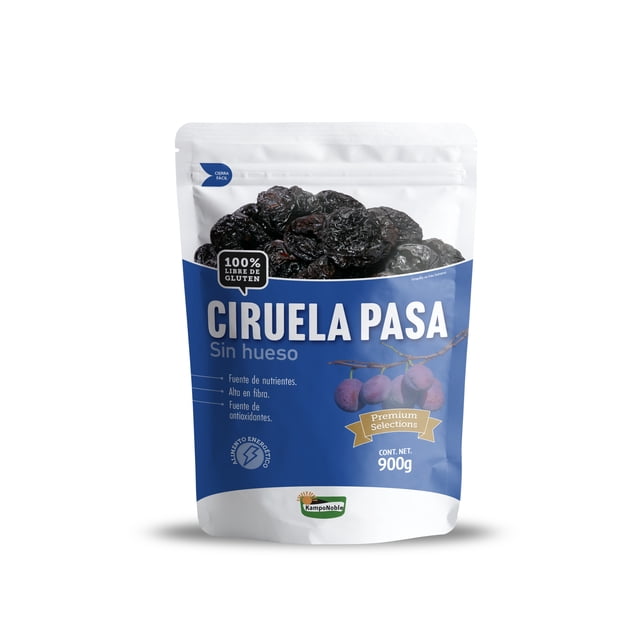 Ciruela Pasa KampoNoble Sin Hueso Sin Conservadores Entera