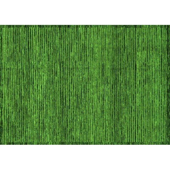 Ahgly Company Indoor Rectangle Abstract Green Modern Area Rugs, 7' x 10'