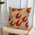 thumbnail image 6 of Throw Pillow Covers, Shrimp No.9054 Soft Square Pillow Cases with Invisible Zipper for Couch Bed Sofa, Farmhouse Fall Home Decor 18"x18", 6 of 7