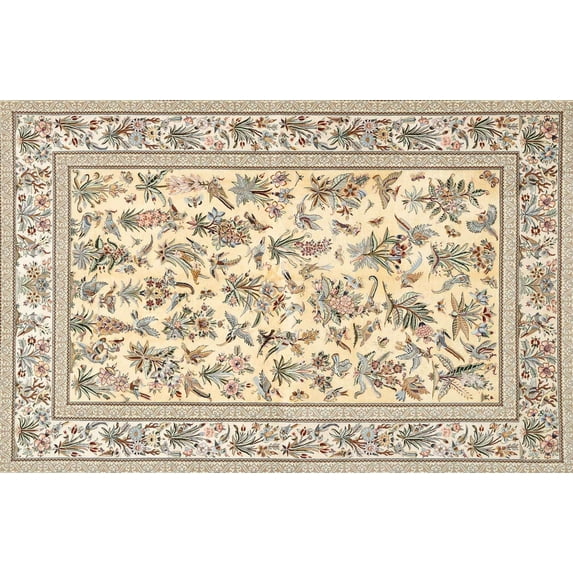 Ahgly Company Machine Washable Indoor Rectangle Traditional Dark Almond Brown Area Rugs, 6' x 9'