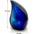 thumbnail image 2 of Galaxy Teardrop Uneral Cremation Urn with Velvet Bag, Keepsake Urn for Adults, Large Urns for Human Ashes, Memorial Urns for Women, Blue Starry Sky 10 inch (Capacity 200 Cubic inches), 2 of 9