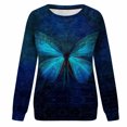 thumbnail image 4 of Liquidación ICHUANYI, camisas informales de manga larga para mujer, sudadera con cuello redondo estampado, Jersey, túnica holgada con estampado de puesta de sol, Tops ICHUANYI WER202308230184, 4 of 5