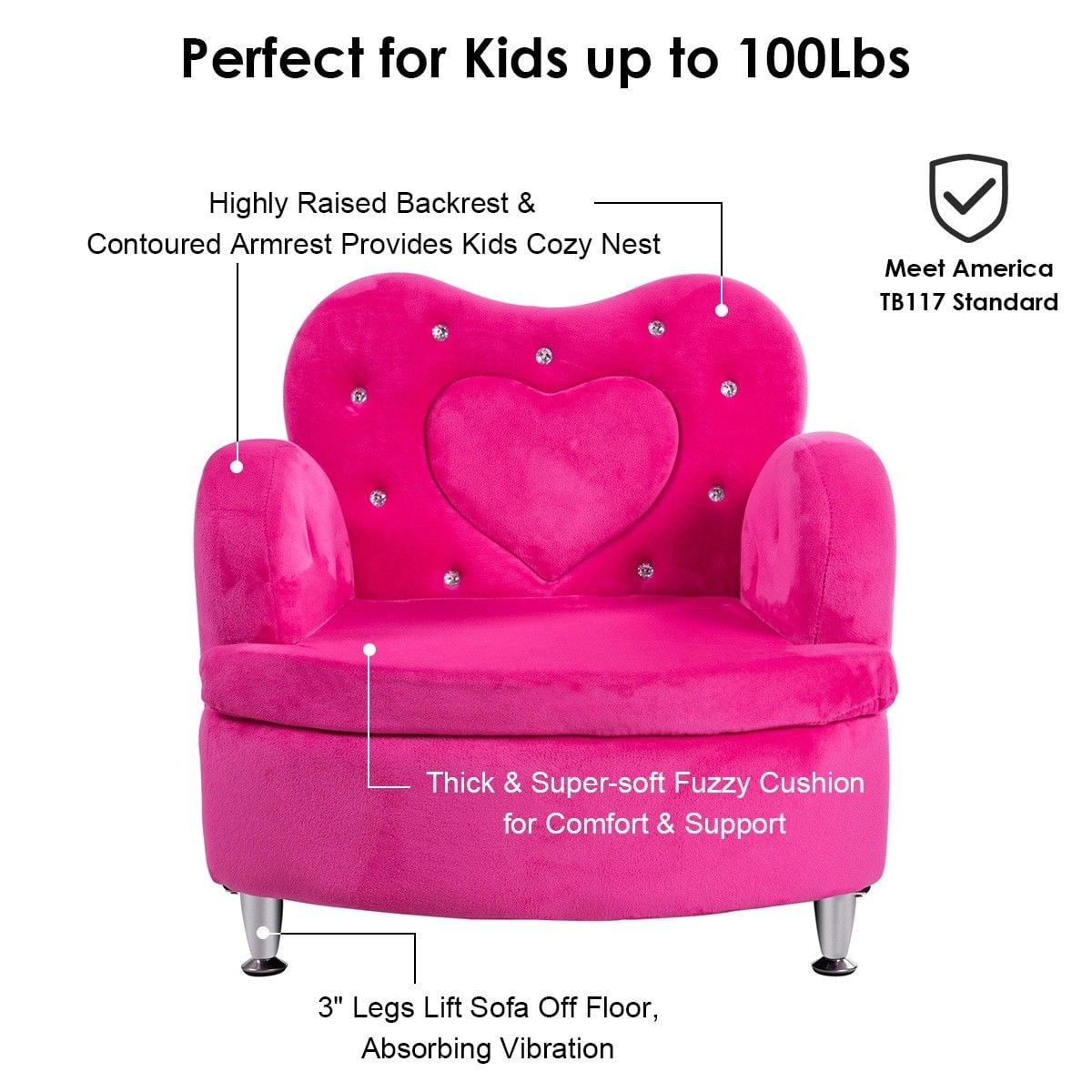 childrens velvet chair