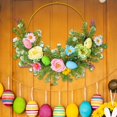 thumbnail image 1 of Corona artificial de Pascua para puerta de entrada, regalo, decoración de fiesta, decoración de Pascua, adorno colgante para boda, pared, ,, 1 of 8