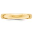 thumbnail image 2 of Bague Alliance Demi-Ronde 4 mm en Or Jaune 14k Taille 6 Homme Classique à Dôme pour Papa Hommes pour Lui, 2 of 8