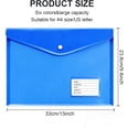 thumbnail image 4 of Plastic Envelopes 24 Pack, Plastic Folders for Documents with Label Pocket and Snap Button, A4/Letter Size, 6 Colors, School, Office Storage, 4 of 6