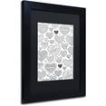 thumbnail image 2 of Trademark Fine Art "Hearts on Hearts" Canvas Art by Hello Angel, Black Matte, Black Frame, 2 of 4