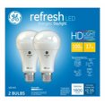 thumbnail image 1 of GE Lighting Ampoules LED HD Refresh, 100W Remplacement, A21, Lot de 2, Lumière du Jour, Base Moyenne, Ampoules LED Dimmables, 1 of 10