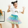 thumbnail image 5 of Lilgiuy Girls Tutu Skirt Headband Set Fashionable Birthday Ballet Costume Splice Rainbow Net Yarn Sequins Tulle Dress for 2-11 Years, 5 of 5