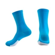 Baywell Men's Cycling Socks Breathable Athletic Running Sports Mountain Bike, Road Bicycle Ankle Socks Sky Blue